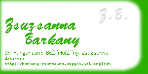 zsuzsanna barkany business card